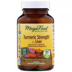 Сила куркуми для печінки, Turmeric Strength for Liver, MegaFood, 60 таблеток, Z07280