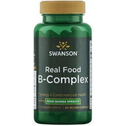 Комплекс группы В, Ultra Real Food B-Complex, Swanson, 60 вегетарианских капсул, Z07813
  