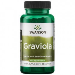 Гравіола, Graviola, Swanson, 530 мг, 60 капсул, Z07883
