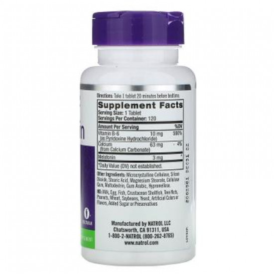 Мелатонін, Melatonin, Natrol, 3 мг, 120 таблеток, Z07917 Мелатонін, Melatonin, Natrol, 3 мг, 120 таблеток, Z07917