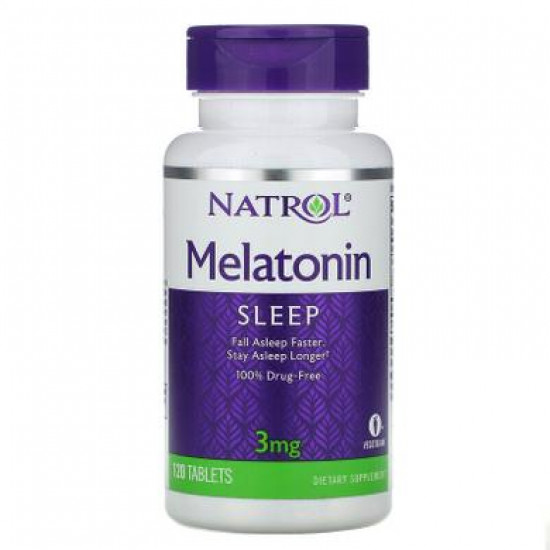 Мелатонін, Melatonin, Natrol, 3 мг, 120 таблеток, Z07917 Мелатонін, Melatonin, Natrol, 3 мг, 120 таблеток, Z07917