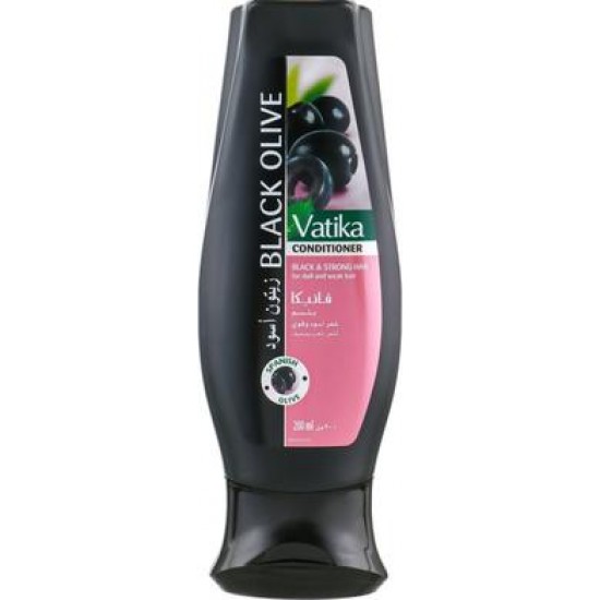 Кондиціонер з маслом маслин для тьмяного і слабкого волосся, Vatika Black Olive Conditioner, Dabur, 200 мл, Z08151 Кондиціонер з маслом маслин для тьмяного і слабкого волосся, Vatika Black Olive Conditioner, Dabur, 200 мл, Z08151