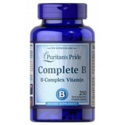 Complex B, Complete B (Vitamin B Complex), Puritans Pride, 250 caplets, Z09687
 