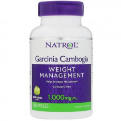 Гарцинія, зниження апетиту, Garcinia Cambogia, Natrol, екстракт, 1000 мг, 120 капcул, 7923 