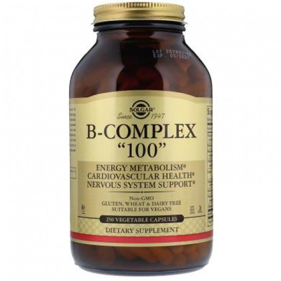 В-комплекс, B-Complex 100, Solgar, 250 капсул, 31363 В-комплекс, B-Complex 100, Solgar, 250 капсул, 31363