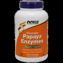 Papain, Papaya Enzymes, Now Foods, 360 Lollipops, 9219
 