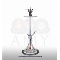 Кальян Amy Deluxe SS 21.01R Carbonica Force R - цвет сталь-прозрачный