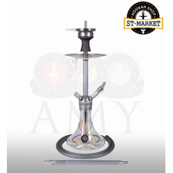 Hookah Amy Deluxe SS 21.02R Carbonica Force RS - color steel-transparent