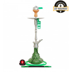 Hookah Amy DeLuxe SS 07 R Palm Steel - color green