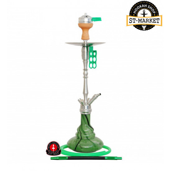 Hookah Amy DeLuxe SS 07 R Palm Steel - color green Hookah Amy DeLuxe SS 07 R Palm Steel - color green