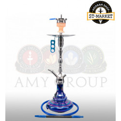 Hookah Amy DeLuxe SS 08 R Hammer Steel - blue