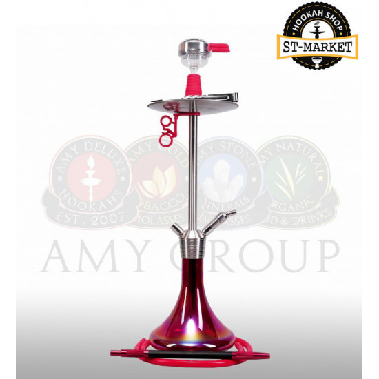 Кальян Amy Deluxe SS 09 R Plus Stick Steel - цвет красный Кальян Amy Deluxe SS 09 R Plus Stick Steel - цвет красный