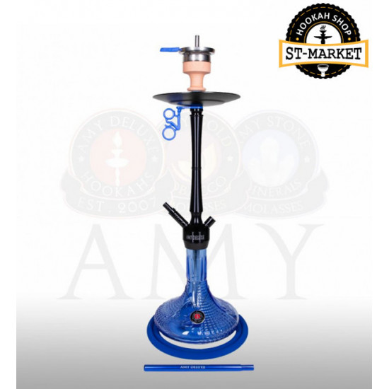 Кальян Amy Deluxe 068.01 Alu Luna - цвет синий Кальян Amy Deluxe 068.01 Alu Luna - цвет синий