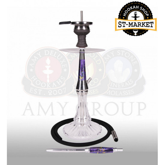 Кальян Amy Deluxe 1200 Galactic Steel S - цвет сиреневый Кальян Amy Deluxe 1200 Galactic Steel S - цвет сиреневый