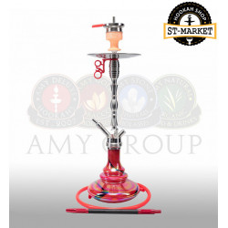 Кальян Amy DeLuxe SS 08 R Hammer Steel - цвет красный