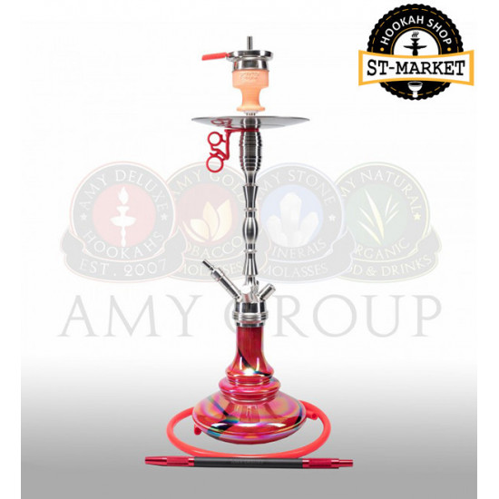 Кальян Amy DeLuxe SS 08 R Hammer Steel - цвет красный Кальян Amy DeLuxe SS 08 R Hammer Steel - цвет красный