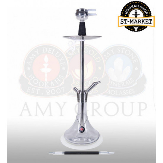 Hookah Amy DeLuxe SS 09 Plus Stick Steel - transparent color Hookah Amy DeLuxe SS 09 Plus Stick Steel - transparent color