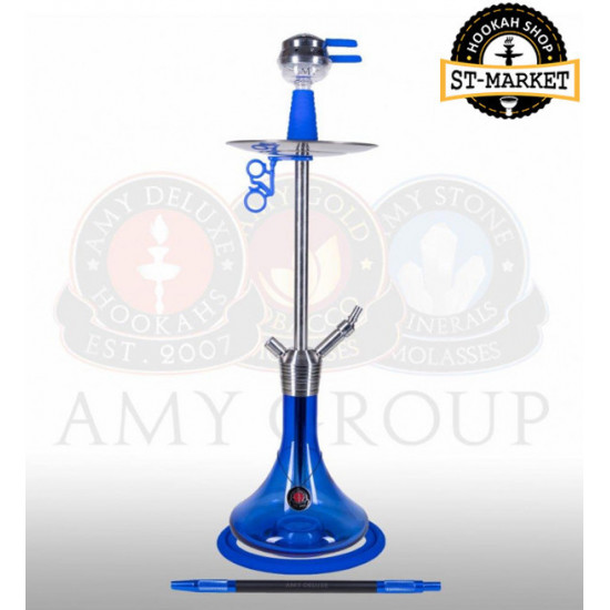 Hookah Amy DeLuxe SS 09 Plus Stick Steel - blue Hookah Amy DeLuxe SS 09 Plus Stick Steel - blue
