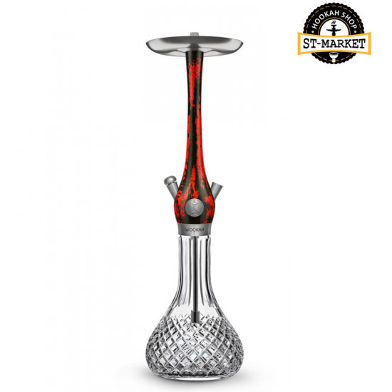 Hookah of Wookah Red Black Crystal Check (vuka red black Christal check) Hookah of Wookah Red Black Crystal Check (vuka red black Christal check)