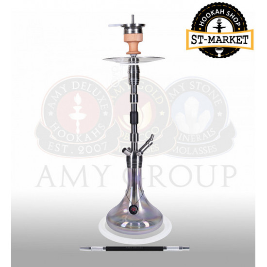 Кальян Amy DeLuxe SS 06 R Dark Steel Plus - цвет черный Кальян Amy DeLuxe SS 06 R Dark Steel Plus - цвет черный