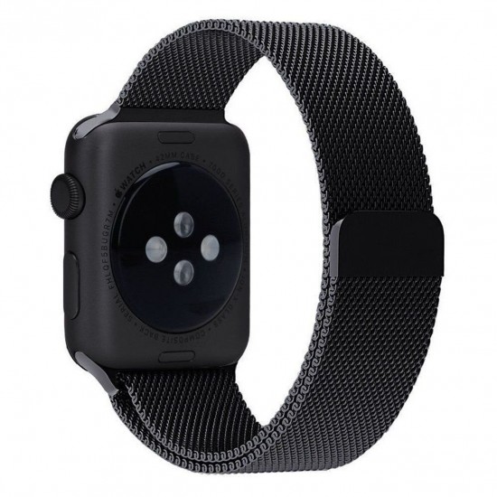Металевий ремінець STR Milanese Loop Band для Apple Watch 42/44/45 mm (Series SE/7/6/5/4/3/2/1) - Space Black Металевий ремінець STR Milanese Loop Band для Apple Watch 42/44/45 mm (Series SE/7/6/5/4/3/2/1) - Space Black