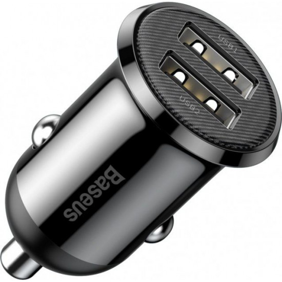 Автомобільна зарядка Baseus Grain Pro 4.8A 2USB - Black (CCALLP-01) Автомобільна зарядка Baseus Grain Pro 4.8A 2USB - Black (CCALLP-01)