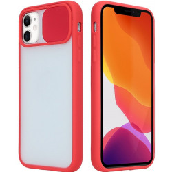 Чохол із захистом камери STR Clear Slide Camera для iPhone 12/12 Pro - Red