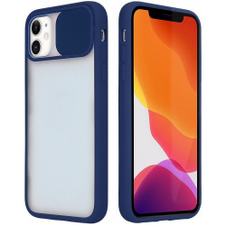 Чохол із захистом камери STR Clear Slide Camera для iPhone 12 Pro Max - Dark blue