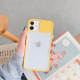Чехол с защитой камеры STR Clear Slide Camera для iPhone 12 Pro Max - Yellow Чехол с защитой камеры STR Clear Slide Camera для iPhone 12 Pro Max - Yellow