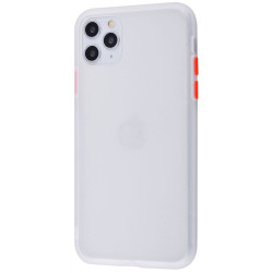 Матовый противоударный чехол STR Matte Color Case for iPhone 12/12 Pro - White/red