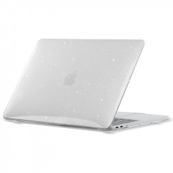 Пластиковый глянцевый чехол-накладка STR Glitter Hard Shell Case for MacBook Air 13 (2018-2020) - Clear