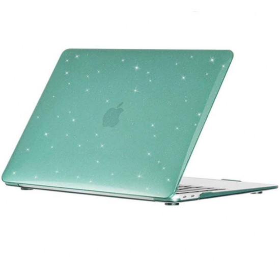 Пластиковий глянцевий чохол-накладка STR Glitter Hard Shell Case для MacBook Air 13 (2018-2020) - Green Пластиковий глянцевий чохол-накладка STR Glitter Hard Shell Case для MacBook Air 13 (2018-2020) - Green