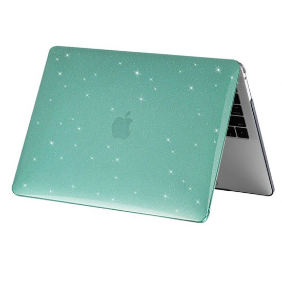 Пластиковий глянцевий чохол-накладка STR Glitter Hard Shell Case для MacBook Air 13 (2018-2020) - Green Пластиковий глянцевий чохол-накладка STR Glitter Hard Shell Case для MacBook Air 13 (2018-2020) - Green