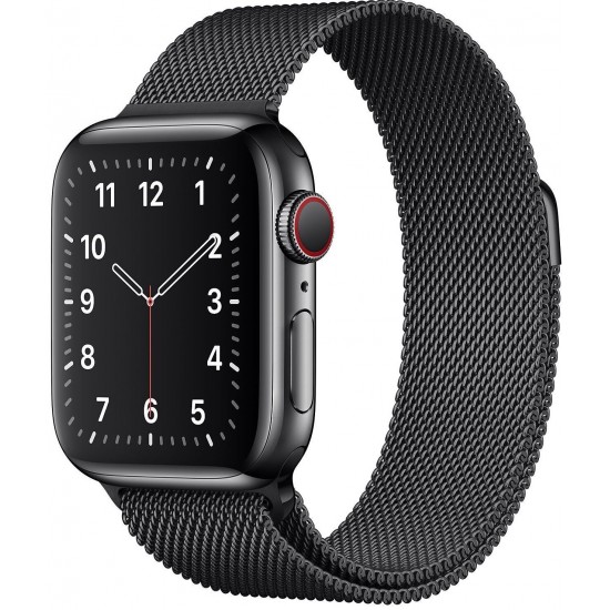 Металевий ремінець STR Milanese Loop Band для Apple Watch 42/44/45 mm (Series SE/7/6/5/4/3/2/1) - Space Black Металевий ремінець STR Milanese Loop Band для Apple Watch 42/44/45 mm (Series SE/7/6/5/4/3/2/1) - Space Black