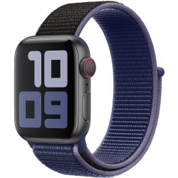Нейлоновый ремешок STR Sport Loop Band for Apple Watch 42/44/45 mm (Series SE/7/6/5/4/3/2/1) - Midnight Blue/Black
