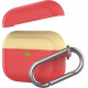 Silicone Case with STR Carabiner for Apple AirPods Pro - Red, Yellow Silicone Case with STR Carabiner for Apple AirPods Pro - Red, Yellow