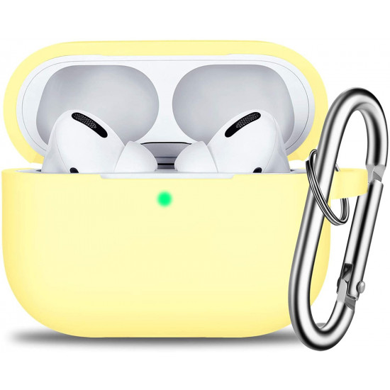 AirPods Pro STR Silicone Case with Carabiner - Yellow AirPods Pro STR Silicone Case with Carabiner - Yellow
