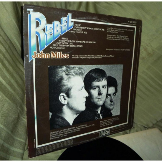 John Miles Rebel 1976 DECCA UK EX/EX John Miles Rebel 1976 DECCA UK EX/EX