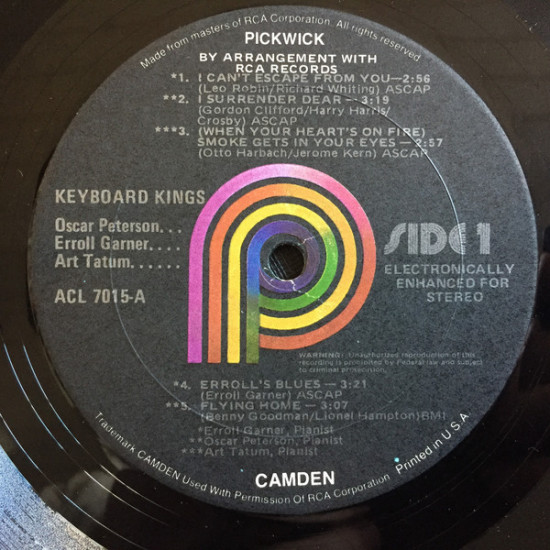 Erroll Garner, Art Tatum, Oscar Peterson – Keyboard Kings Erroll Garner, Art Tatum, Oscar Peterson – Keyboard Kings