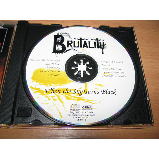 BRUTALITY - When The Sky Turns Black (1994 Nuclear Blast 1st press) BRUTALITY - When The Sky Turns Black (1994 Nuclear Blast 1st press)