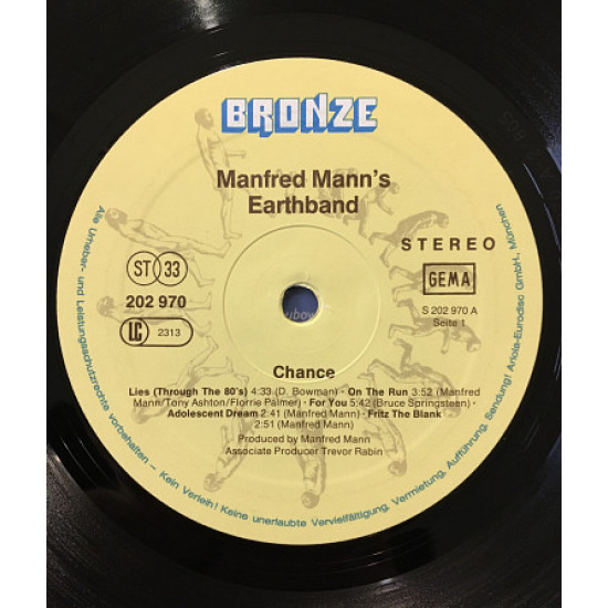 Manfred Manns Earth Band ‎– 1980 Chance [Germany Bronze ‎202 970]