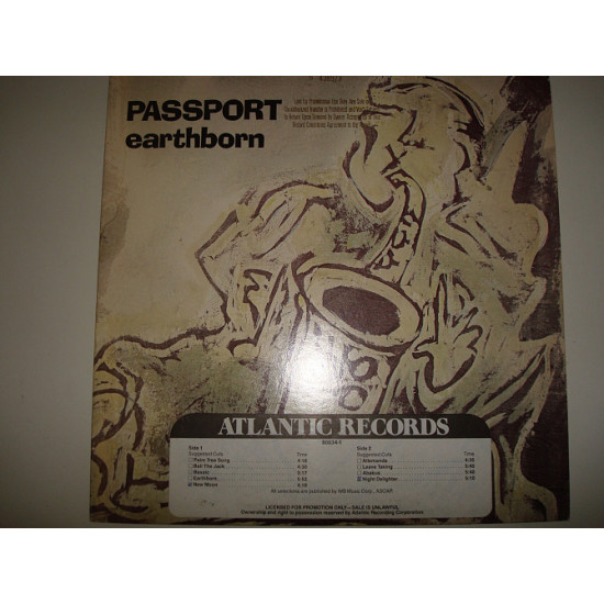 PASSPORT-Earthborn 1982 USA Promo Fusion, Latin Jazz PASSPORT-Earthborn 1982 USA Promo Fusion, Latin Jazz