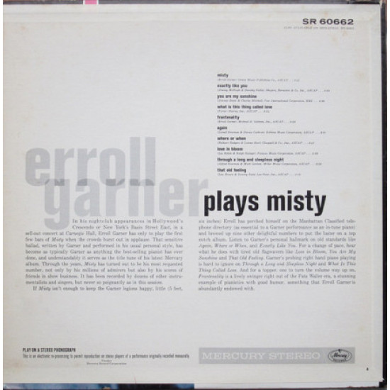 Erroll Garner – Erroll Garner Plays Misty Erroll Garner – Erroll Garner Plays Misty
