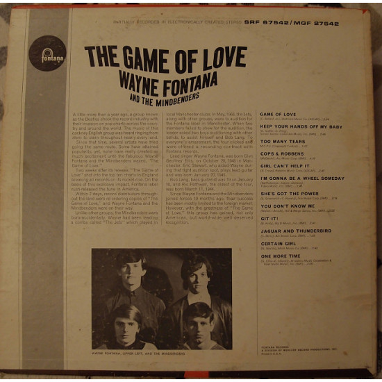 Wayne Fontana and The Mindbenders - The Game Of Love Wayne Fontana and The Mindbenders - The Game Of Love