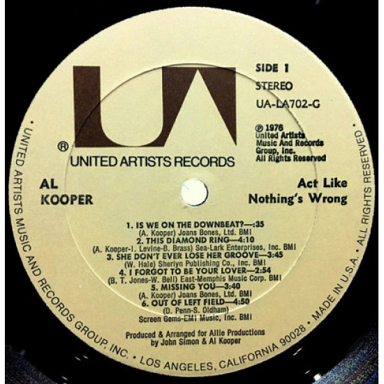 Al Kooper – Act Like Nothing's Wrong Al Kooper – Act Like Nothing's Wrong