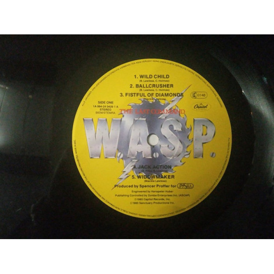 WASP The Last Command LP Capitil Holland 1985 WASP The Last Command LP Capitil Holland 1985