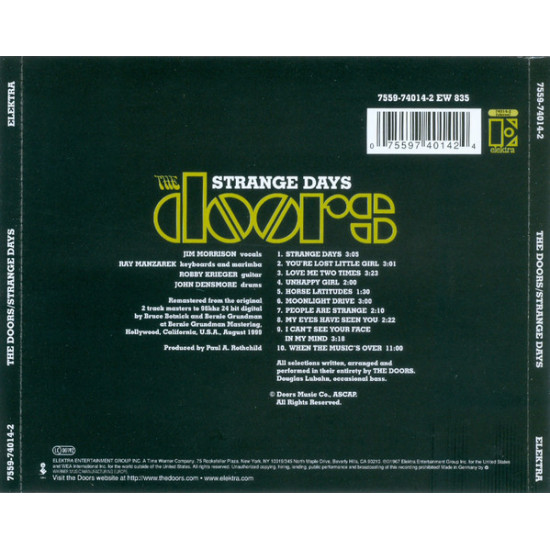 The Doors – Strange Days 1967 (Другий студійний альбом) The Doors – Strange Days 1967 (Другий студійний альбом)