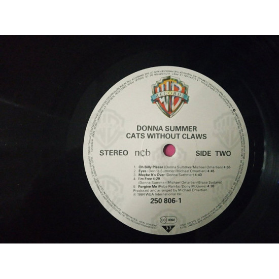 Donna Summer Cats Without Claws LP Warner Bros Sweden 1984 Donna Summer Cats Without Claws LP Warner Bros Sweden 1984