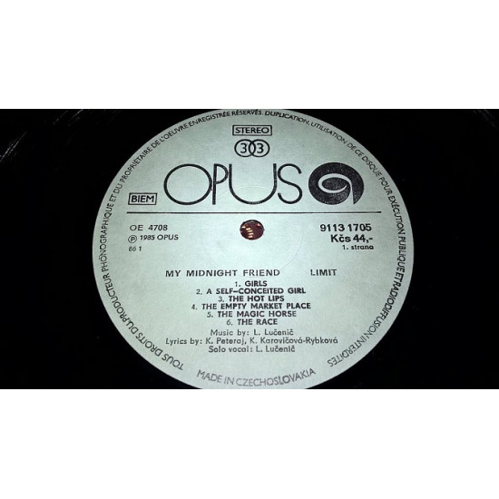 Limit (My Midnight Friend) 1985. (LP). 12. Vinyl. Пластинка. Ламинат. Czechoslovakia. EX+/EX+ Limit (My Midnight Friend) 1985. (LP). 12. Vinyl. Пластинка. Ламинат. Czechoslovakia. EX+/EX+