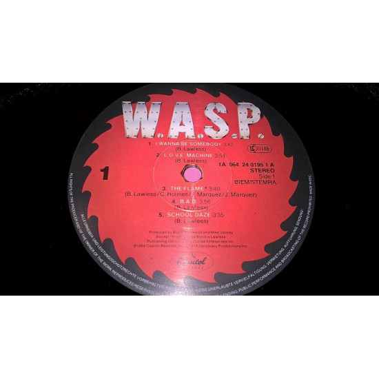 WASP (WASP) 1984. (LP). 12. Vinyl. Платівка. England. EX+/EX+ WASP (WASP) 1984. (LP). 12. Vinyl. Платівка. England. EX+/EX+
